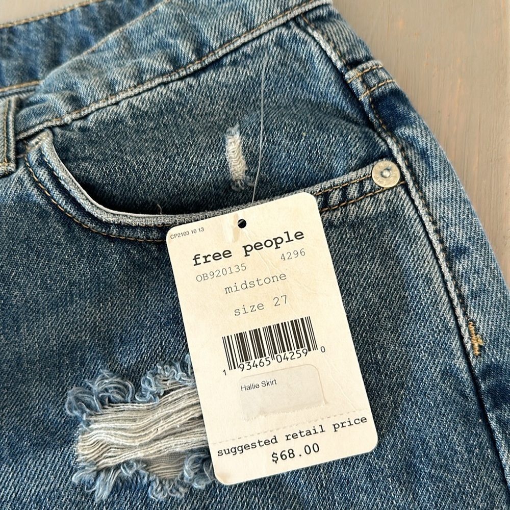 🇺🇸Free People Denim Skirt🇺🇸 - Picture 4 of 4